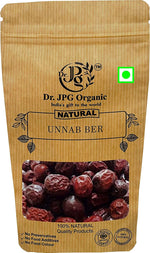 DR. JPG Organic Pure Natural Unnab Ber (200g) | Dried Jujube Fruit / Zizyphus Sativa