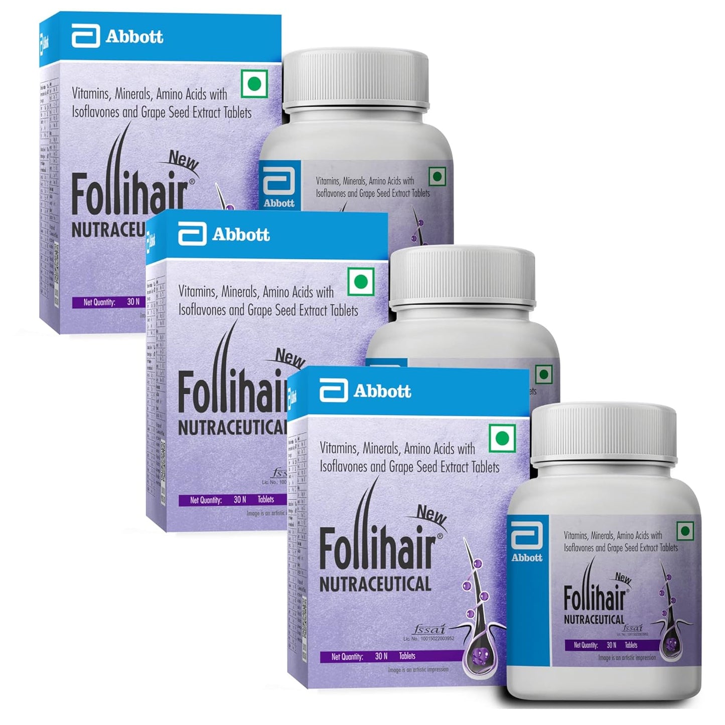 Abbott New Follihair Tablet - 30 Capsules