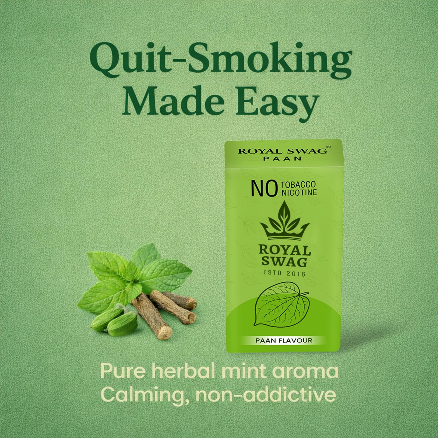 Royal Swag Ayurvedic Herbal Wellness Sticks Paan Flavour - 100% Tobacco & Nicotine Free (10 Sticks)