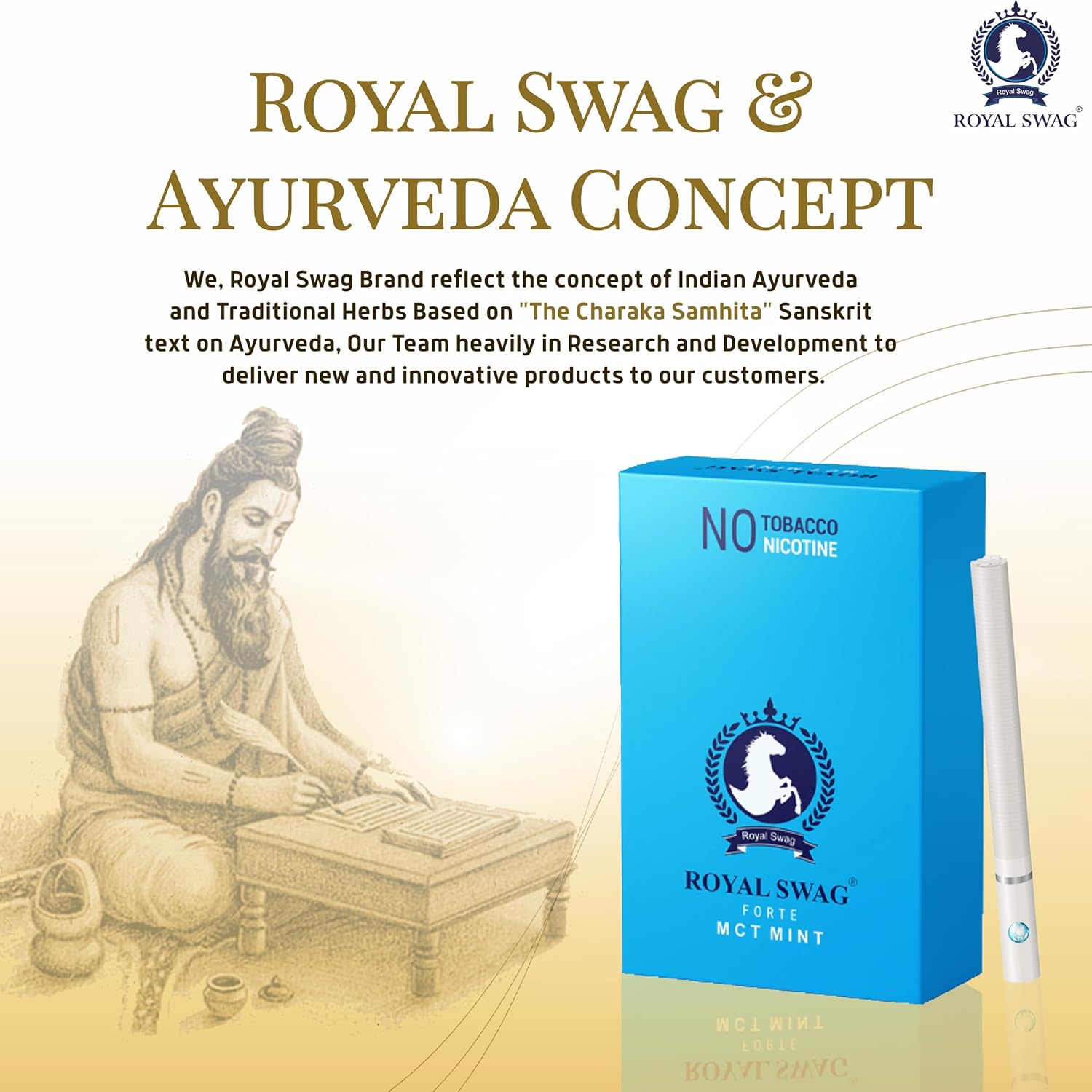 Royal Swag Herbal Cigarettes Mint & Frutta Flavour - Tobacco Free (10 Sticks - 2 Pack)