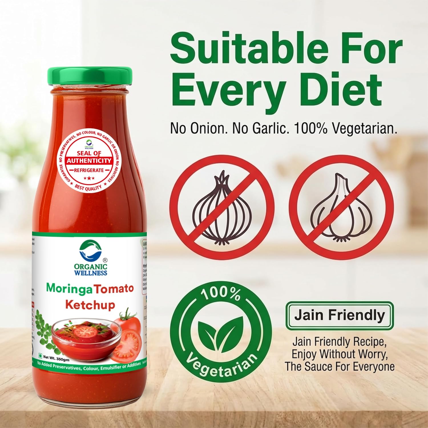 Organic Wellness Moringa Tomato Ketchup 350g