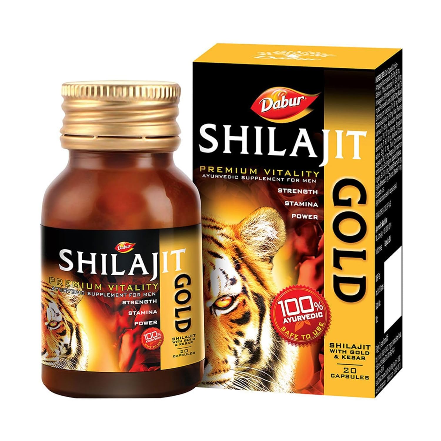 Dabur Shilajit Gold Vitality Capsules for Men | For Immunity, Strength, Stamina & Power
