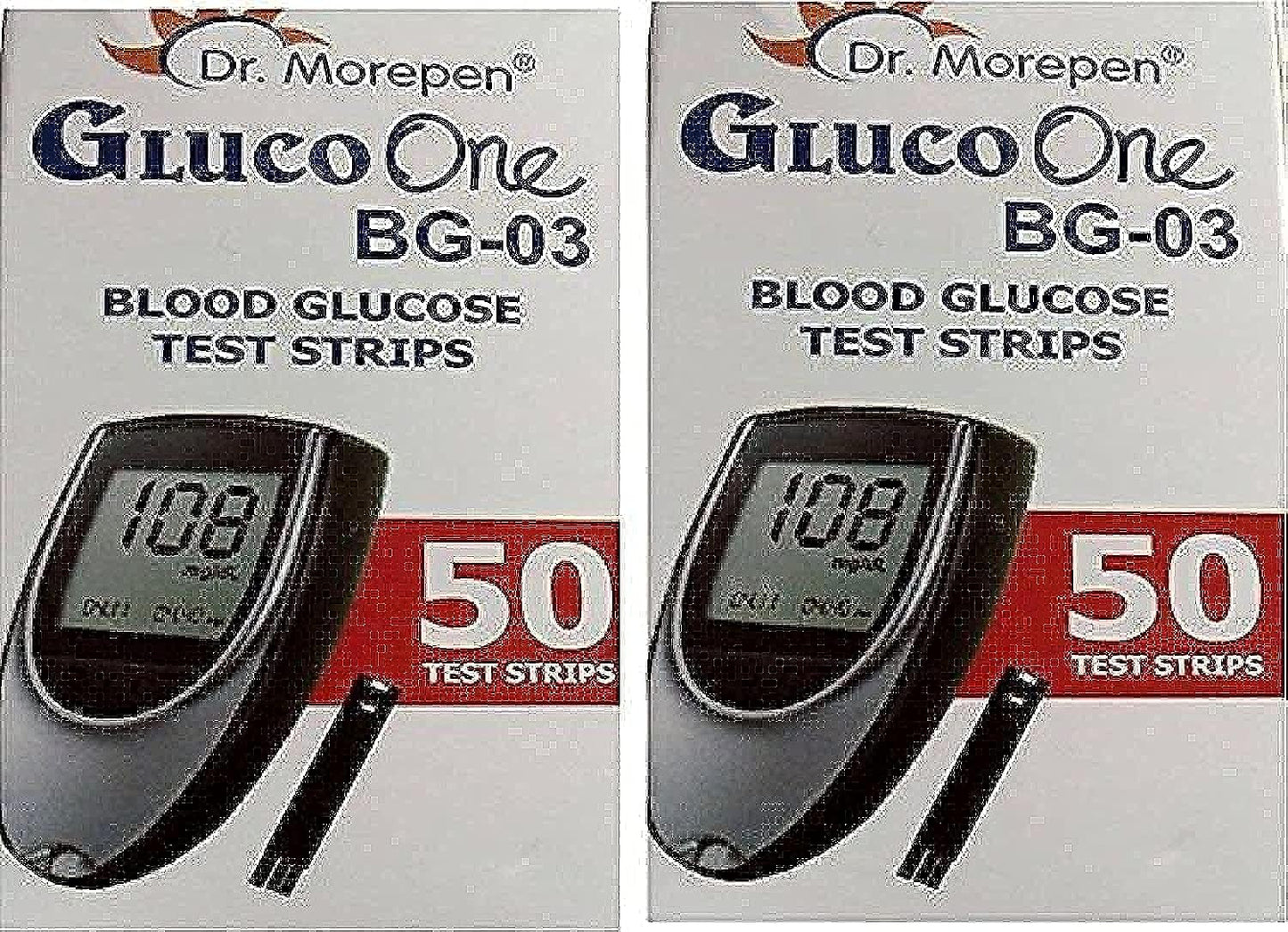 Dr Morepen Gluco One BG 03 Blood Glucose Test Strip (Only Strips) | Diabetes Monitoring Devices, Pack of 100