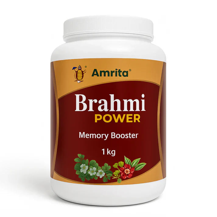 Amrita Brahmi Power for Brain & Memory Support | Ayurvedic Herbal Powder | 1 kg