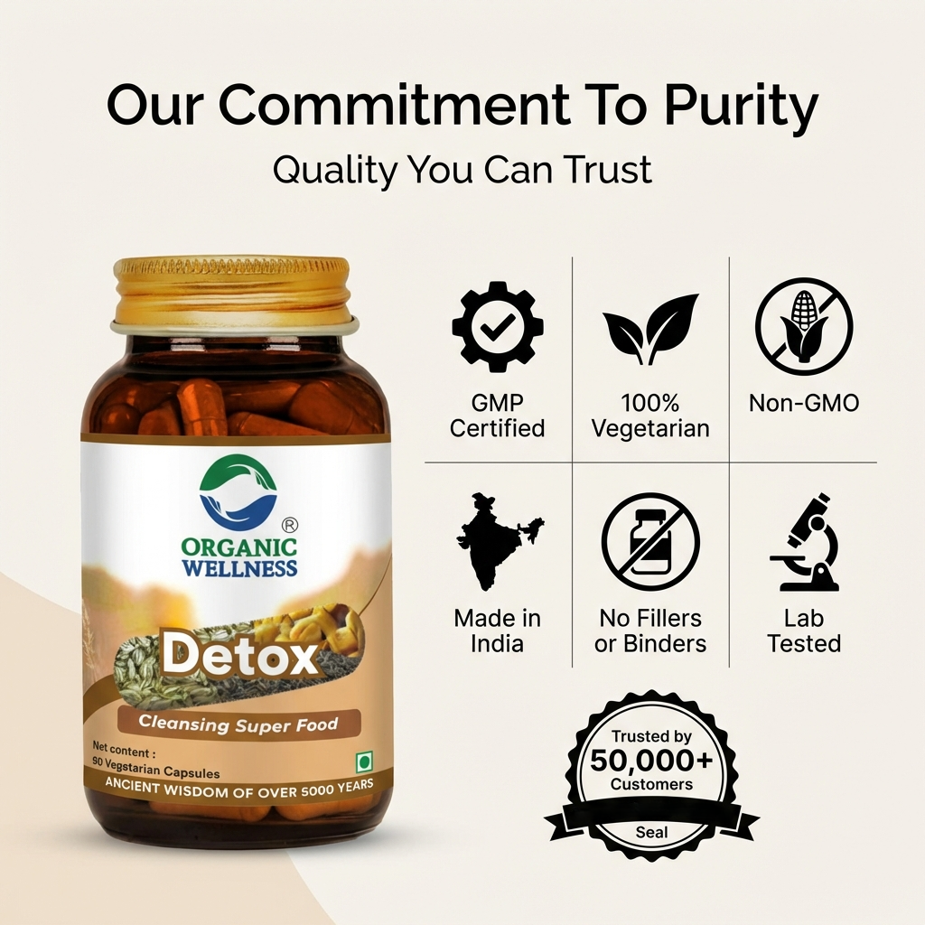Organic Wellness Detox Capsules - 90 Vegetarian Capsules
