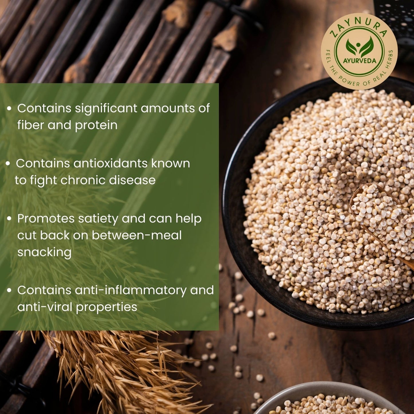 Zaynura Ayurveda Quinoa Seeds - 500gm