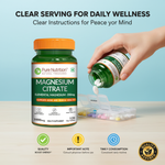 Pure Nutrition Magnesium Citrate, 120 Veg Tablets, Supports Sleep, Muscle Relaxation, Bone & Joint Health, Energy Production & Easy For Digestion