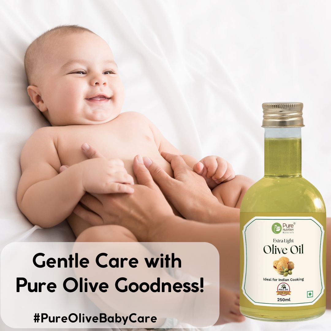Pure Nutrition Extra Light Olive Oil - 250ml Pet Bottle | 100% Cold Pressed, Pure & Edible | Ideal for Deep Frying & Indian Cooking | Skin, Hair Care & Baby Massage | Imported from Spain