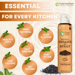 Pure Nutrition Black Sesame Oil Spray - 200ml | 100% Pure, Natural & Cold-Pressed | Cook Healthy with 10X Less Oil | Rich in Antioxidants & Nutrients | Ideal for Sautéing, Grilling & Salad Dressings | Heart-Healthy Oil