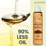 Pure Nutrition Black Sesame Oil Spray - 200ml | 100% Pure, Natural & Cold-Pressed | Cook Healthy with 10X Less Oil | Rich in Antioxidants & Nutrients | Ideal for Sautéing, Grilling & Salad Dressings | Heart-Healthy Oil