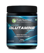 Pure nutrition Glutamine Powder 100g | Post Workout Supplement Amino Acid for Muscle Growth & Recovery | Unflavoured | 25mg serving