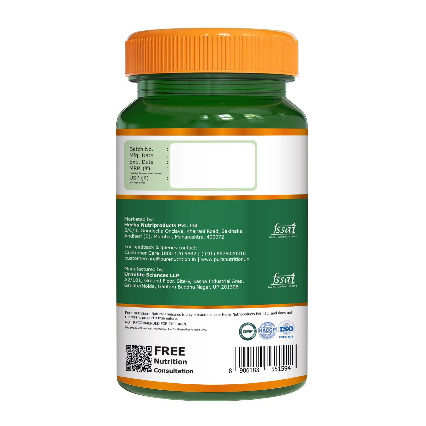 Pure Nutrition Magnesium L-Threonate 1000mg, 30 Veg Capsules | Enhances Memory, Cognitive Function & Brain Health|Supports Relaxation & Better Sleep