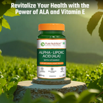 Pure Nutrition Alpha Lipoic Acid (ALA) 300mg - 60 Veg Capsules with Vitamin E | Powerful Antioxidant for Nerve & Heart Health | Supports Healthy Blood Sugar, Energy Metabolism & Cellular Protection