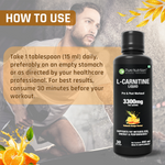 Pure Nutrition L-Carnitine Liquid 3300mg – 450ml | Valencia Orange Flavour | Pre & Post Workout Supplement for Men & Women | Supports Fat Metabolism, Energy & Performance | Sugar-Free