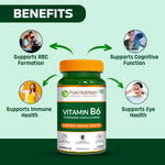 Pure Nutrition Vitamin B6-1900mcg (Pyridoxine HCl) – 120 Veg Capsules | Supports Energy, Immune & Brain Health | Maintains Eye Health & Nervous System Function