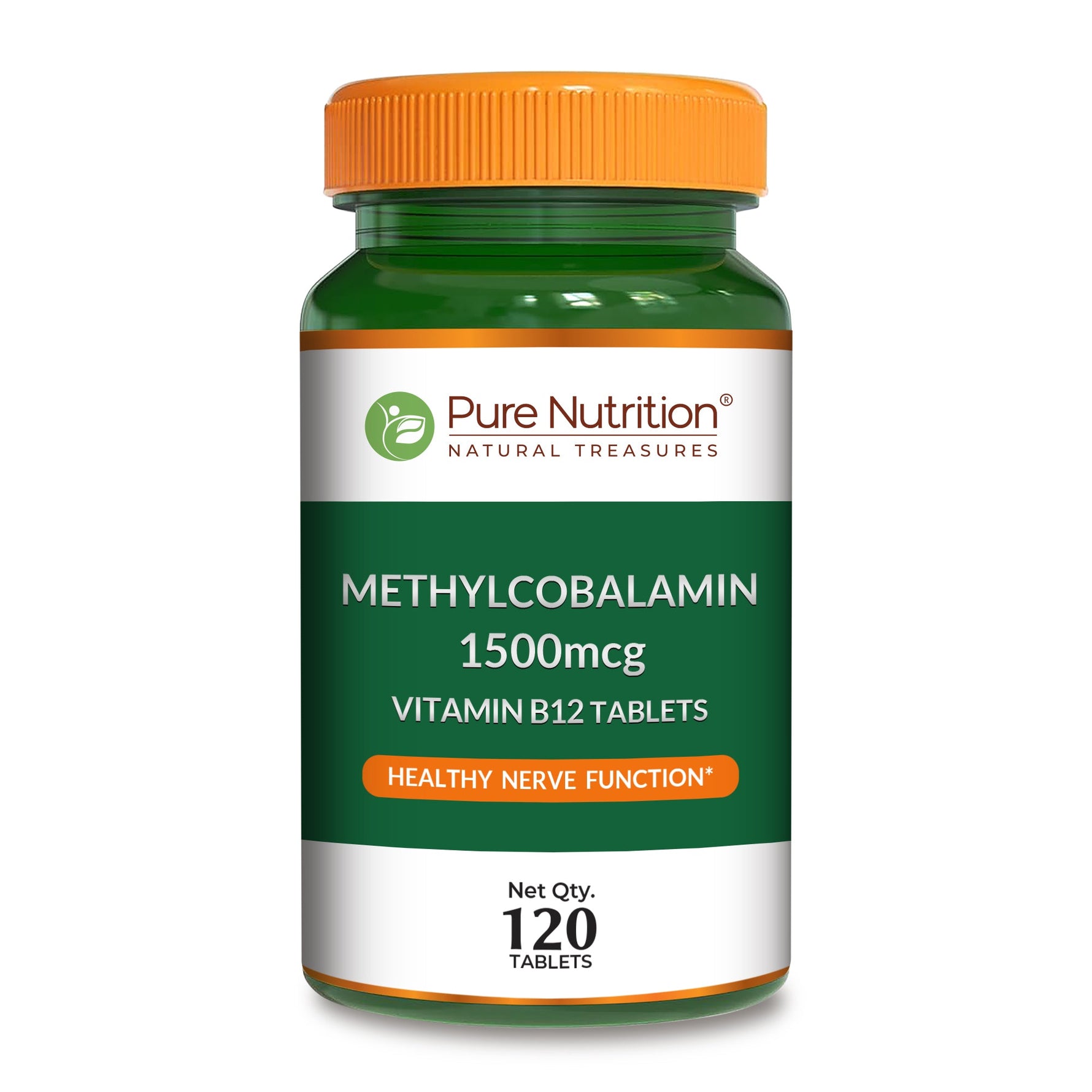 Pure Nutrition Vitamin B12 (1500mcg) - 120 Veg Tablets | Methylcobalamin B12 for Men & Women | Boosts Immunity & Energy Levels | Supports Brain, Nerve & Heart Health | Essential for Red Blood Cell Formation