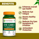 Pure Nutrition Eye Care+ 60 Veg Capsules with Lutein, Zeaxanthin, Vitamin A & Bilberry Extract | Support Retina Health | Improve Night Vision, Blue Light & Digital Guard