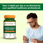 Pure Nutrition Safed Musali – 500mg, 60 Veg Tablets | Ayurvedic Herbal Supplement for Muscle Strength, Stamina, Immunity, Energy & Endurance