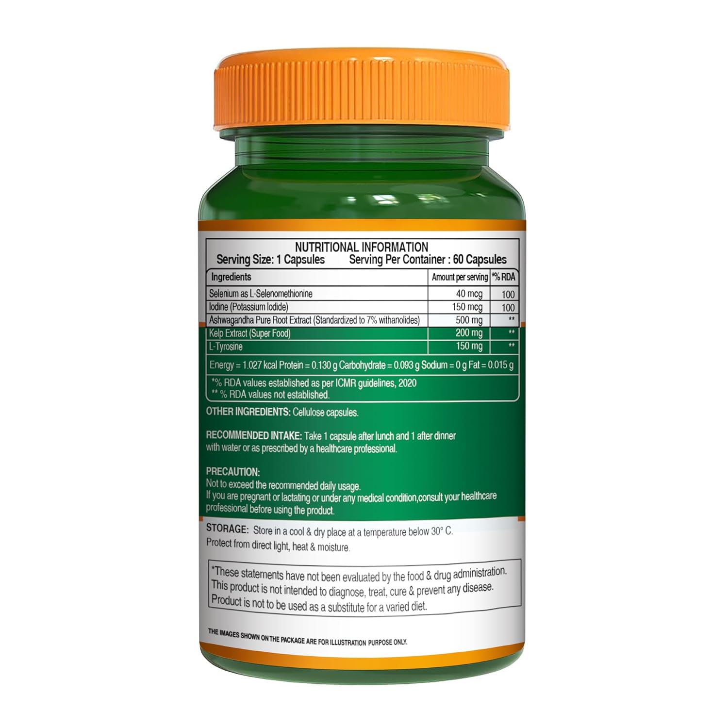 Pure Nutrition Thyro Pro - 60 Veg Capsules | With Ashwagandha, Iodine & Selenium | Supports Thyroid Function, Balances Hormones| Promotes Overall Wellness