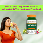 Pure Nutrition Biotin 10000 mcg, 120 Tablets | Supports Hair Growth, Strong Nails & Healthy Skin | High Potency Biotin Supplement for Men & Women