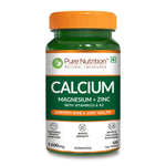 Pure Nutrition Calcium Citrate 120 Tablets with Magnesium, Zinc, Vitamin D3 & K2 (600 IU) – Supports Bone, Joint & Muscle Health, Boosts Collagen Synthesis for Men & Women