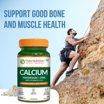 Pure Nutrition Calcium Citrate 120 Tablets with Magnesium, Zinc, Vitamin D3 & K2 (600 IU) – Supports Bone, Joint & Muscle Health, Boosts Collagen Synthesis for Men & Women