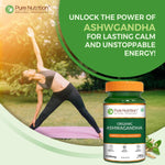 Pure Nutrition Organic Ashwagandha Tablets | 180 Veg Tablets | Supports Stress Relief, Sleep, Fertility, Immune Health, Vitality & Strength | Natural Adaptogen for Men & Women | Promotes Energy & Overall Wellness | Ayurvedic Supplement