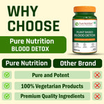 Pure Nutrition Plant-Based Blood Detox 800mg – 60 Veg Capsules | With Neem, Manjistha & Turmeric Extract | Natural Blood Purifier for Skin Health, Detox Support, Acne & Pimple Control