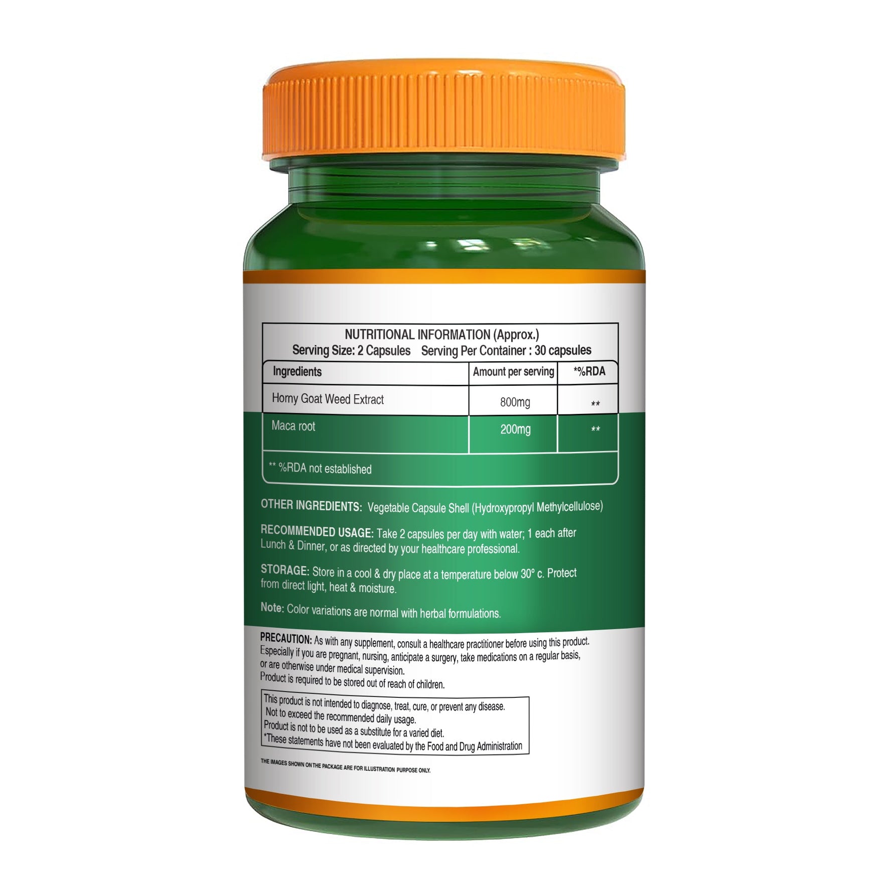 Pure Nutrition Horny Goat Weed with Maca Root Extract 1000mg – 60 Veg Capsules | Supports Energy, Stamina, Bone & Hormonal Health