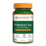 Pure Nutrition Organic Tongkat Ali 1000mg | 60 Veg Capsules | Supports Male Wellness | Boosts Energy, Immunity & Stamina | Enhances Stress Tolerance | Natural Herbal Supplement | Gluten-Free
