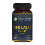 Pure Nutrition Shilajit Gold 60 Veg Capsules with Kaunch Beej, Ashwagandha, Safed Musli, Gokhru & Shatavari for Energy, Strength, Stamina & Performance | Premium Ayurvedic Supplement for Men