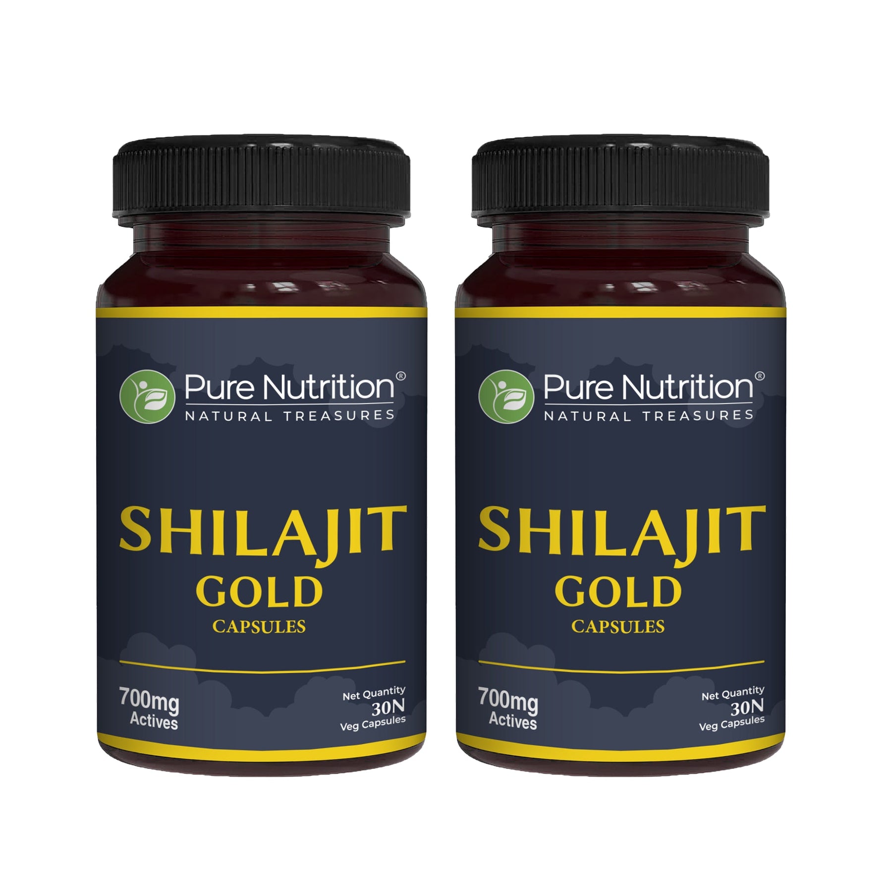 Pure Nutrition Shilajit Gold 60 Veg Capsules with Kaunch Beej, Ashwagandha, Safed Musli, Gokhru & Shatavari for Energy, Strength, Stamina & Performance | Premium Ayurvedic Supplement for Men