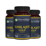 Pure Nutrition Shilajit Gold 60 Veg Capsules with Kaunch Beej, Ashwagandha, Safed Musli, Gokhru & Shatavari for Energy, Strength, Stamina & Performance | Premium Ayurvedic Supplement for Men