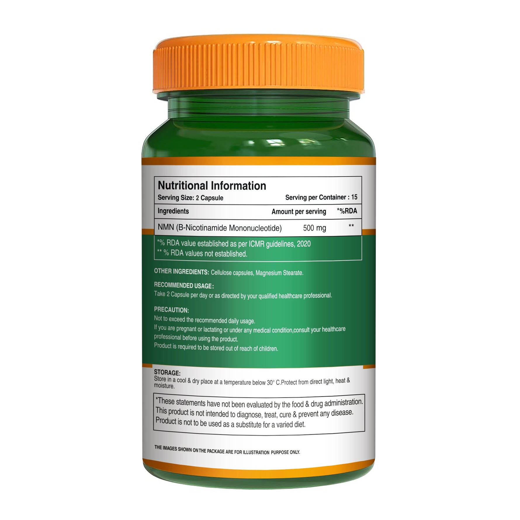 Pure Nutrition NMN Supplement 500mg (60 Capsules) | NAD Booster | Nicotinamide Mononucleotide | Supports Longevity & Metabolism Supports Healthy Aging & Increases Energy Levels