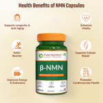 Pure Nutrition NMN Supplement 500mg (60 Capsules) | NAD Booster | Nicotinamide Mononucleotide | Supports Longevity & Metabolism Supports Healthy Aging & Increases Energy Levels