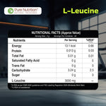 Pure Nutrition Peak Performance L-Leucine Powder – 3000mg per Serving, 100g (33 Servings) | 100% Pure & Unflavoured | Boosts Muscle Growth, Recovery & Stamina | Pre-Workout for Men & Women