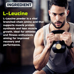 Pure Nutrition Peak Performance L-Leucine Powder – 3000mg per Serving, 100g (33 Servings) | 100% Pure & Unflavoured | Boosts Muscle Growth, Recovery & Stamina | Pre-Workout for Men & Women