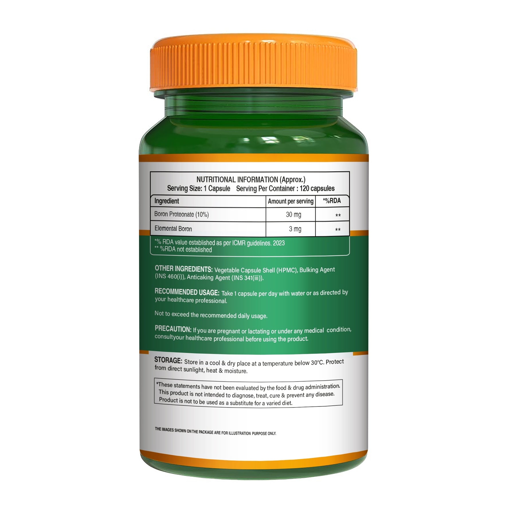 Pure Nutrition Boron 3mg, 120 Veg Capsules | 100% Chelated Boron Supplement for Bone Strength, Joint Support, Cognitive Health & Hormonal Balance