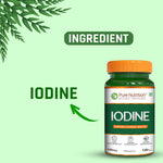 Pure Nutrition Iodine (140 mcg), 120 Veg Capsules | Thyroid Support Supplement for Men & Women | Boosts Metabolism, Energy, Immunity & Mental Clarity | Maintains Healthy Cellular Function