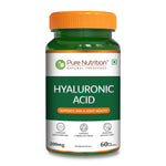 Pure Nutrition Hyaluronic Acid 200mg - 60 Veg Capsules | Supports Skin Hydration, Joint Health & Connective Tissue | Supplement for Men & Women