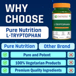 Pure Nutrition L-Tryptophan 500mg, 60 Veg Capsules | Supports Relaxation, Stress Relief, Sleep Quality & Mood Balance | Natural Amino Acid Supplement