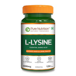 Pure Nutrition L-Lysine 1000mg – 120 Veg Capsules | Essential Amino Acid Supplement | Supports Muscle & Bone Health, Calcium Absorption & Collagen Synthesis