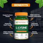 Pure Nutrition L-Lysine 1000mg – 120 Veg Capsules | Essential Amino Acid Supplement | Supports Muscle & Bone Health, Calcium Absorption & Collagen Synthesis