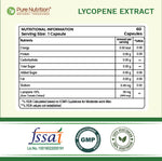 Pure Nutrition Lycopene 3000 mcg – 60 Plant-Based Vegetarian Capsules |Strong Antioxidant Blend Supporting Skin, Hair, Heart, Prostate & Daily Cellular Wellbeing