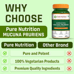 Pure Nutrition Kapikacchu Mucuna Pruriens (Kaunch Beej Extract), 500mg, 60 Veg Capsules – Supports Vitality, Cognitive Health & Mood Balance