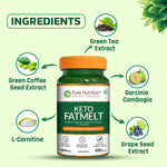 Pure Nutrition Keto FatMelt, 1000mg, 60 Veg Capsules, with Garcinia Cambogia, Green Tea Extract & L-Carnitine – Weight Management Supplement
