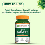 Pure Nutrition Keto FatMelt, 1000mg, 60 Veg Capsules, with Garcinia Cambogia, Green Tea Extract & L-Carnitine – Weight Management Supplement