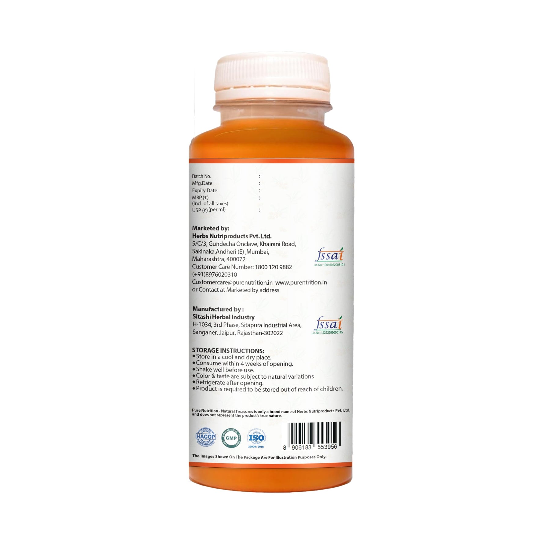 Pure Nutrition Seabuckthorn Pulp Concentrate 300ml | Rich in Omega Fatty Acids (3,6,7 & 9), Vitamins & Antioxidants | Supports Immunity, Heart & Digestive Health | Promotes Skin,Cellular Health & Overall Wellness