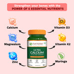 Pure Nutrition Ultra Calcium 1310mg – 90 Veg Tablets | With Vitamin D3, K2, Zinc & Magnesium | Bone, Joint, Muscle & Immune Health Support | Calcium Supplement for Men & Women