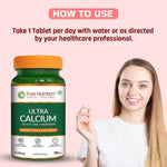 Pure Nutrition Ultra Calcium 1310mg – 90 Veg Tablets | With Vitamin D3, K2, Zinc & Magnesium | Bone, Joint, Muscle & Immune Health Support | Calcium Supplement for Men & Women